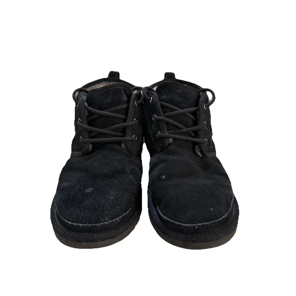 UGG Mens Neumel Classic Suede Lace-Up Ankle Chukka Boot Black Size‎ 10